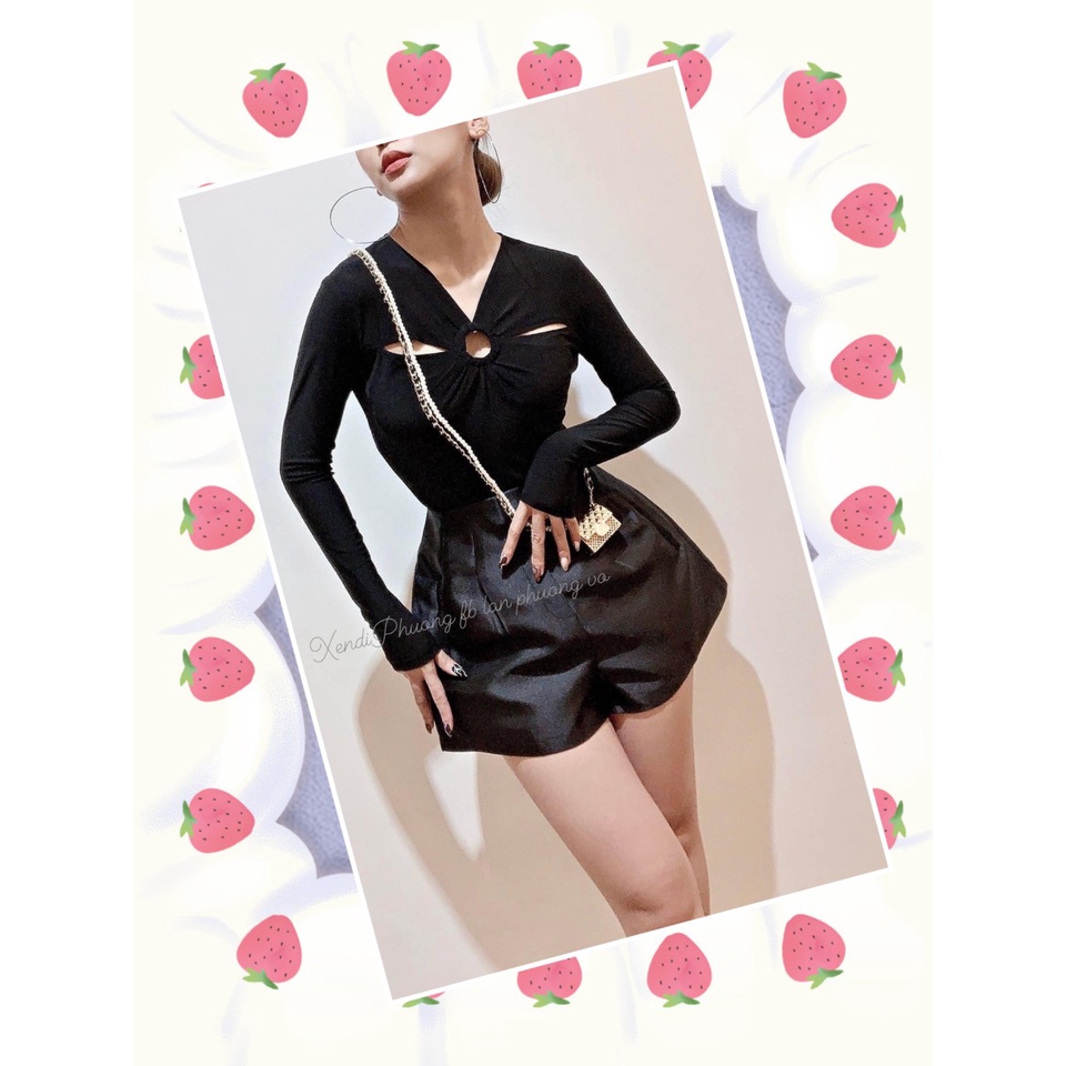 ÁO THUN CẮT OUT PHỐI KHOEN SANG TRỌNG