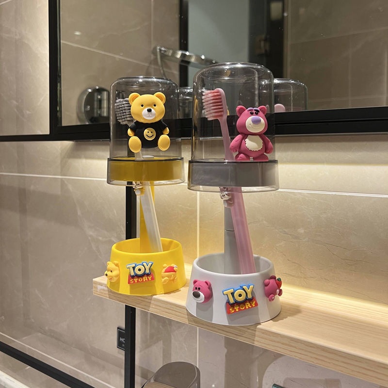 Giá đựng cốc kiêm kệ để bàn chải đánh răng siêu cute