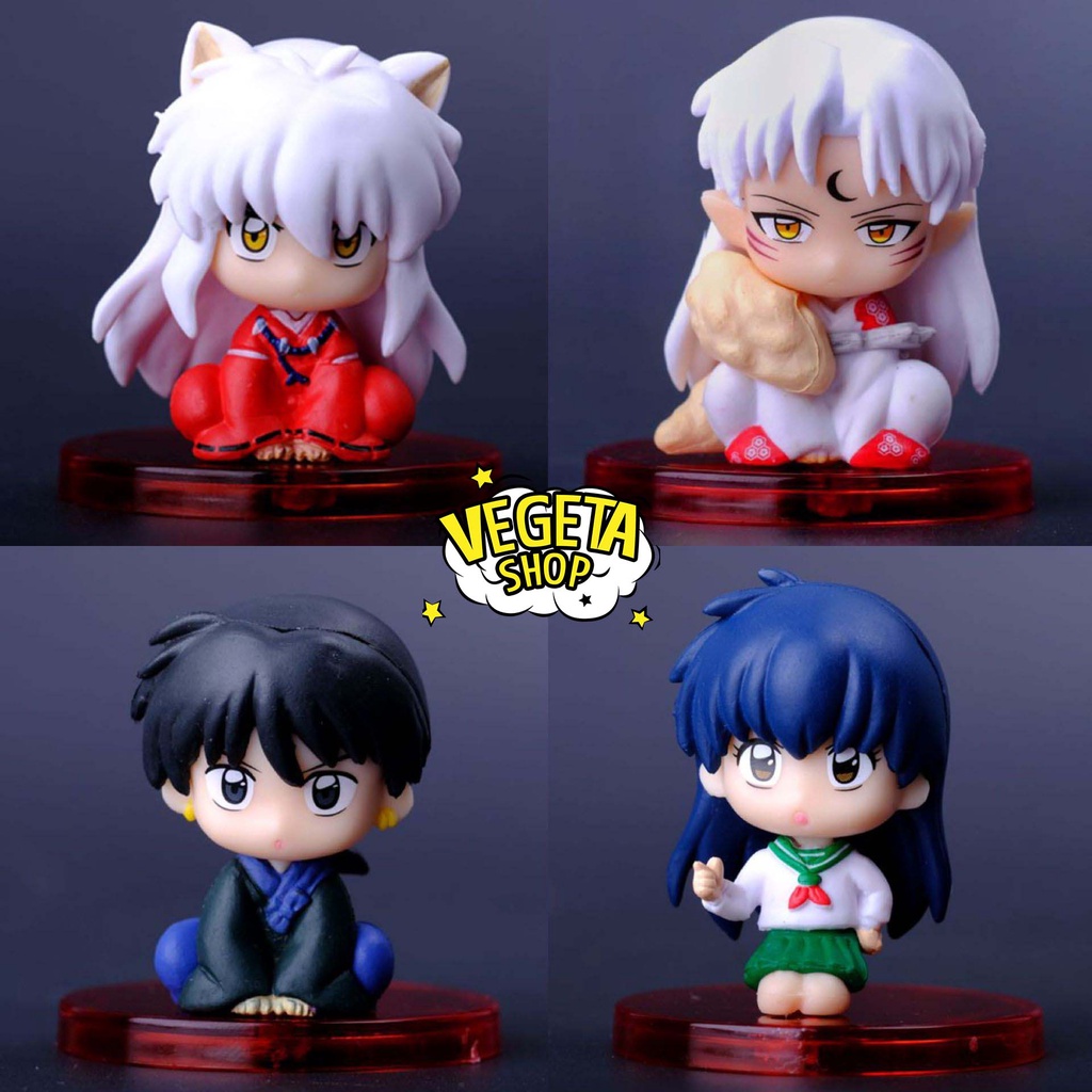 Mô hình InuYasha - Higurashi Kagome Miroku Sesshomaru - 4 nhân vật chính bán lẻ - Cao 5cm - Inu Yasha