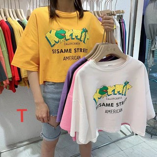 Áo thun nữ tay lỡ form rộng- áo crt thằn lằn Ky Mit