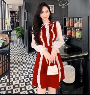 Đầm tiểu thư tay voan