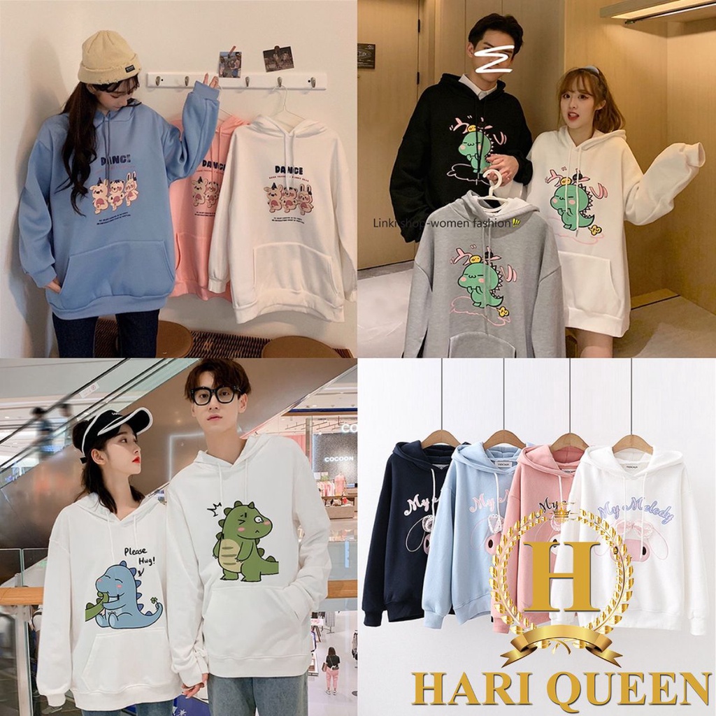 Combo 3 áo hoodie nỉ mũ in hình siêu đẹp HARI1121