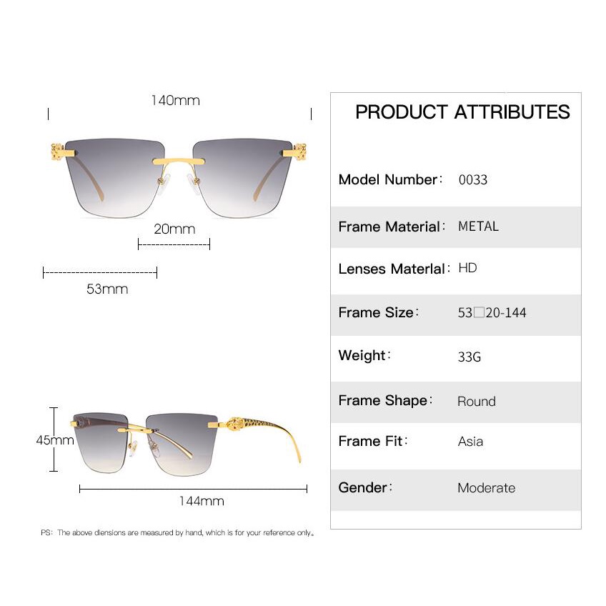 Kính Mát Gọng Nhỏ Họa Tiết Da Báo Thời Trang Cho Nữ