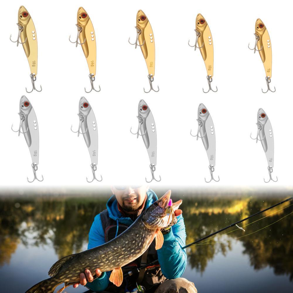 MAYSHOW Mồi Câu Cá Giả Màu Vàng / Bạc