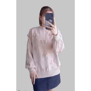 Áo Len 2hand Màu Be form rộng đẹp 😍🤞