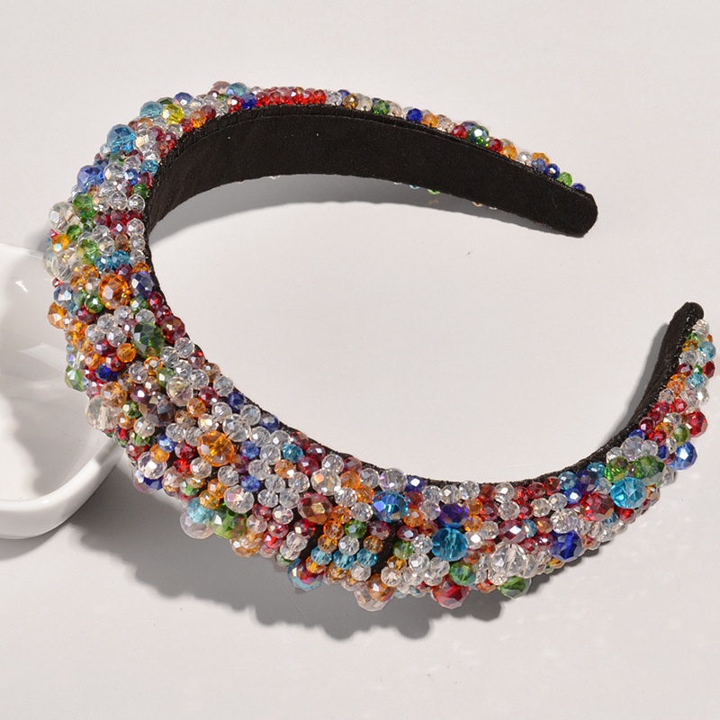 Băng Đô Cài Tóc Đính Đá Nhiều Màu Sắc Lấp Lánh Sang Trọng Cho Cô Dâu