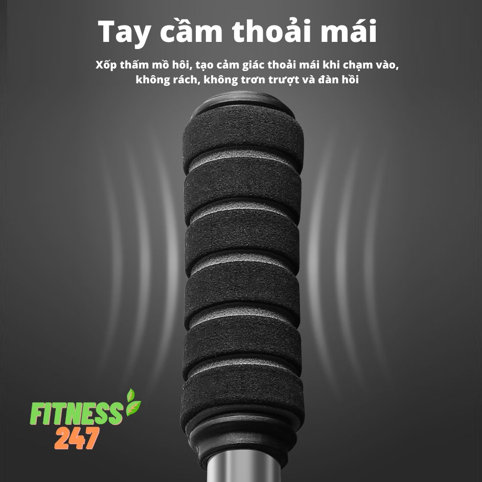 Con Lăn Tập Cơ Bụng 2 Bánh AB Wheel, Dụng Cụ Tập Cơ Bụng Gym Yoga Tại Nhà