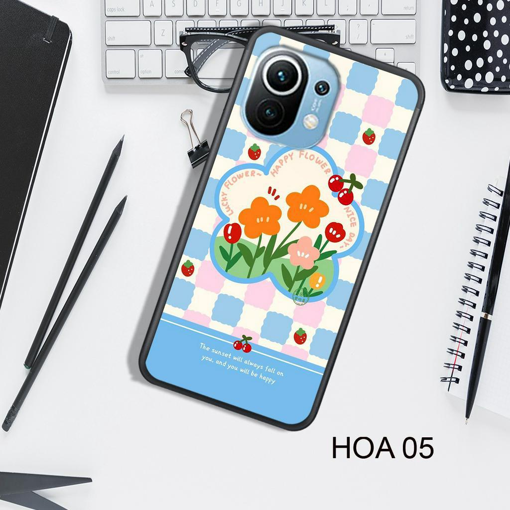 Ốp Lưng  XIAOMI  MI 11 - MI 11T - MI 11 LITE - REDMI A1 4G, In Hình HOA, Màu Sắc Bắt Mắt.