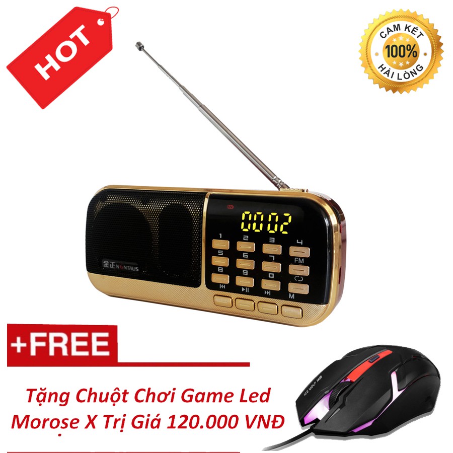 Đài Radio MP3 USB, máy nghe nhạc cầm tay Walkman - B871 + Tặng Chuột Chơi Game Led Moroxe