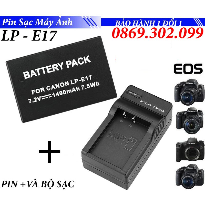Bộ Pin và sạc LP-E17 cho Canon EOS M3, M5, M6, 200d, 760d, 750d, 800d và 77d