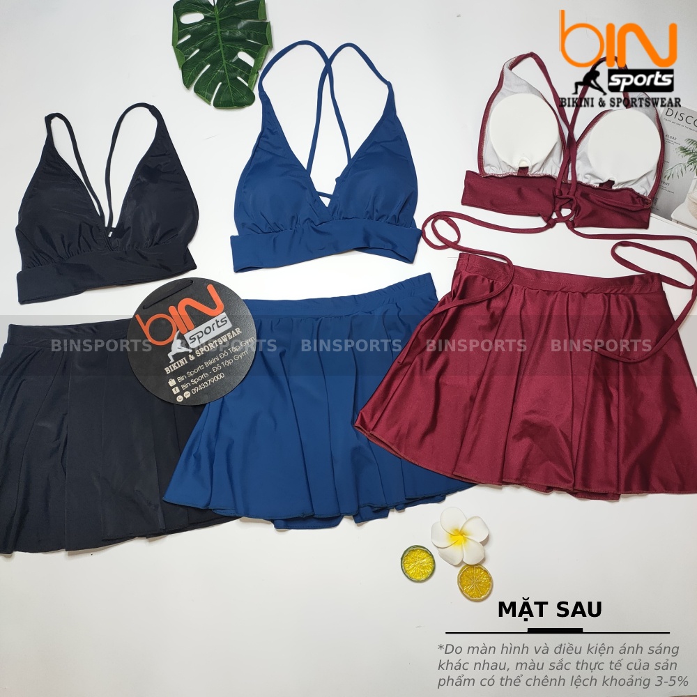 Đồ Bơi Nữ Hai Mảnh Quần Váy Nhiều Màu Freesize Bin Sports BHV115