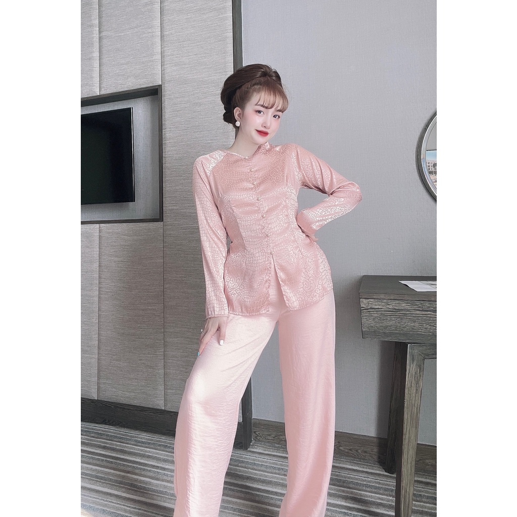 Đồ Bộ Bà Ba Đi Chùa Chất Vải Lụa Mềm Mịn Mặc Cực Thoải Mái Duyên Dáng