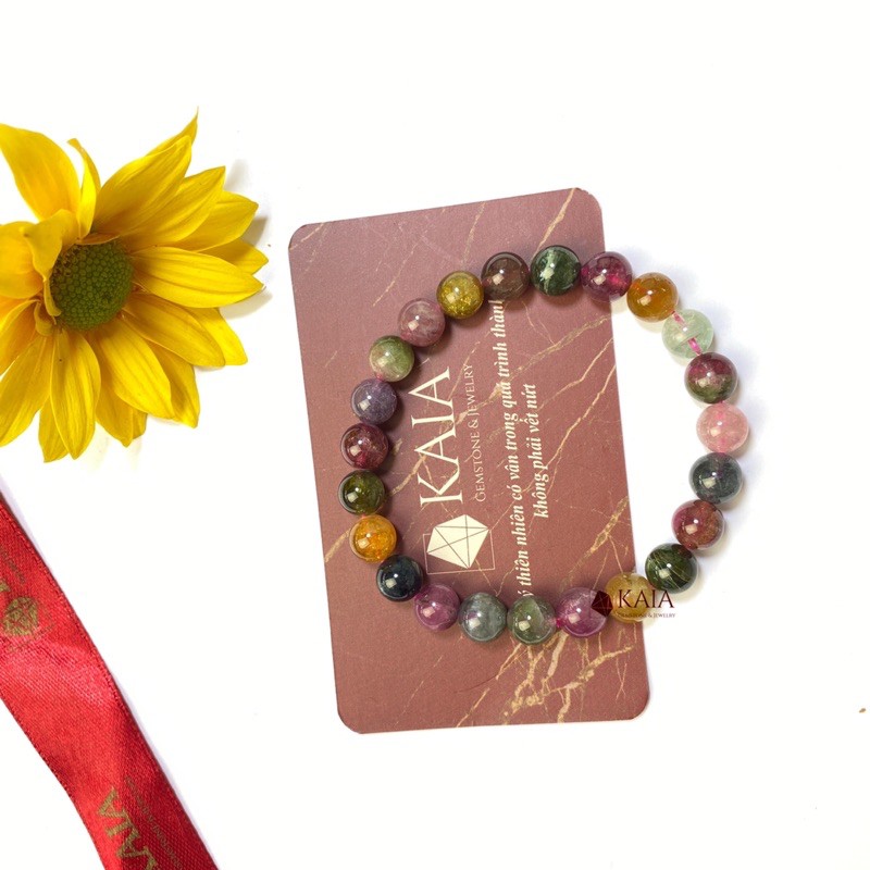 Vòng tay phong thủy tourmaline 7 li - KAIA