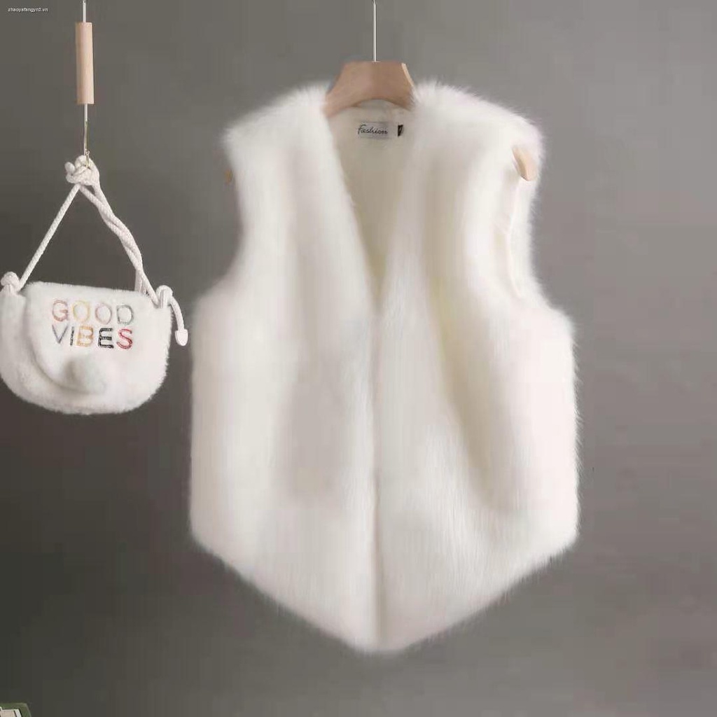 Áo ghi lê giả lông thỏ dáng ôm ngắn thời trang Hàn Quốc mới dành cho nữ