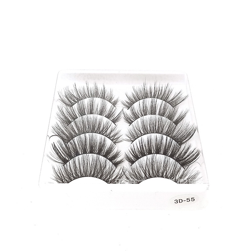 Bộ 5 Cặp Lông Mi Giả 3D Dài Tự Nhiên