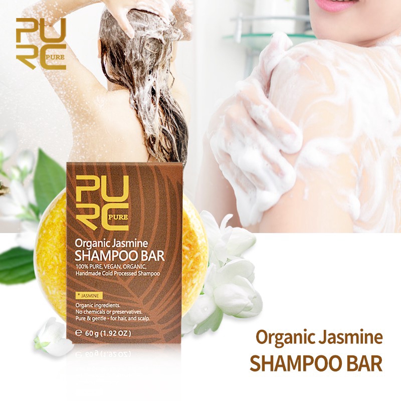 Bộ Bánh Dầu Gội PURC Hương Lài + Kem Ủ Tóc Để Chăm Sóc Tóc