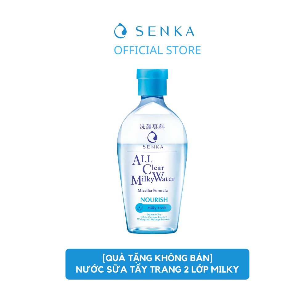 [HB Gift] Nước Sữa Tẩy Trang 2 lớp Senka A.L.L. Clear Milky Water 230ml