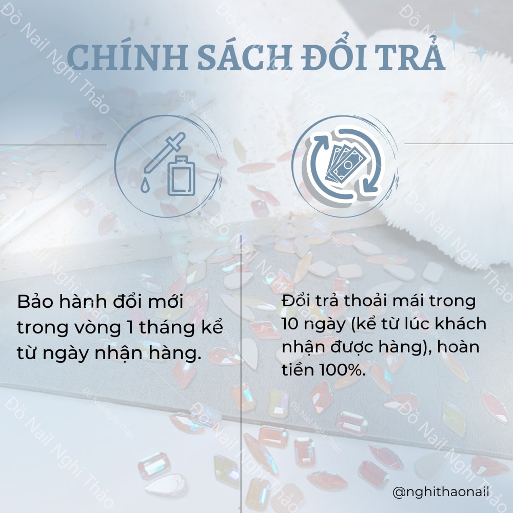 Đá khối nail , đá chân bằng nail mix 100 viên