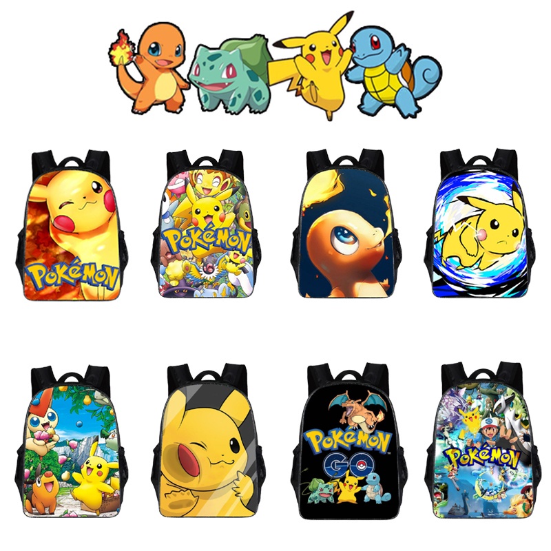 Ba Lô Đi Học In Hình Pokemon Dễ Thương