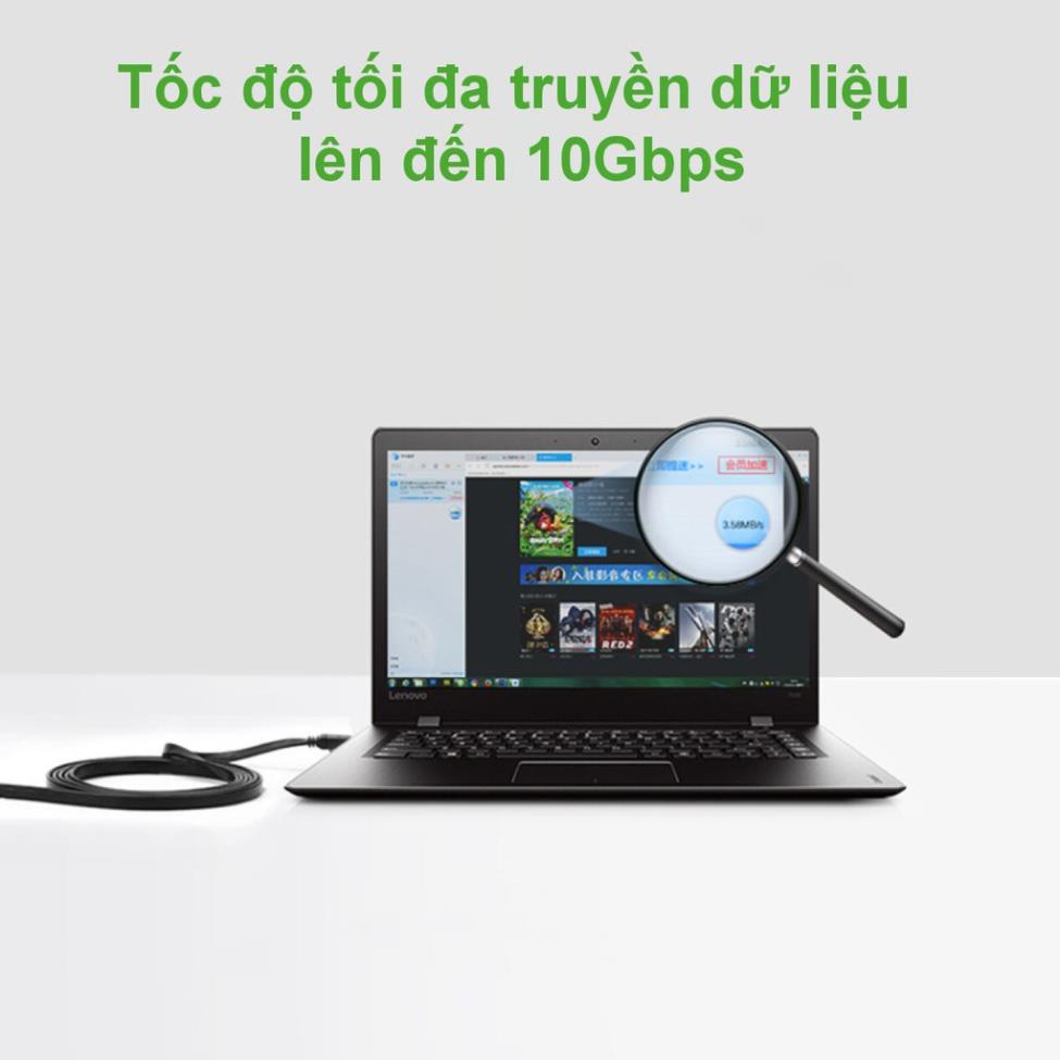 Cáp mạng 2 đầu đúc Cat7 UTP Patch Cords dạng dẹt UGREEN NW106 PKCNH