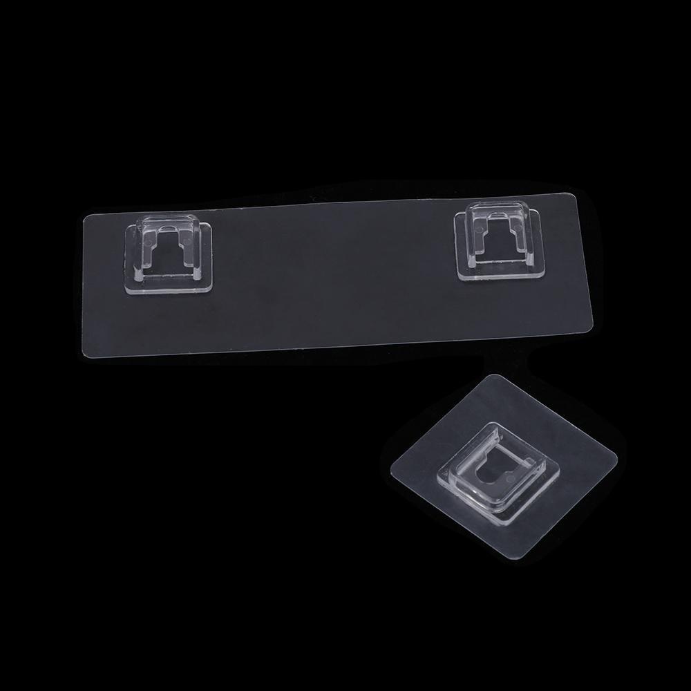 Set 2 / 5 Móc Treo Đồ Dán Tường Trong Suốt Chống Nước Tiện Dụng