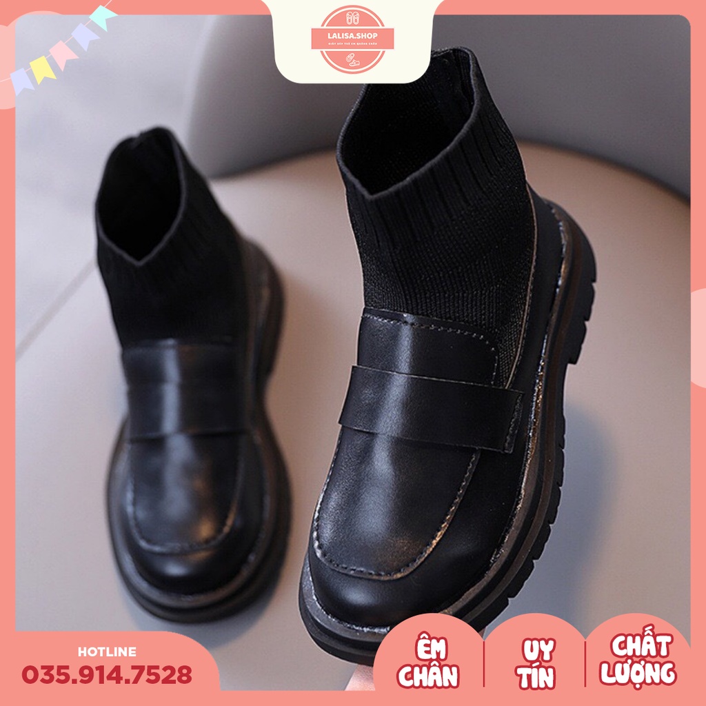 [Hàng chính hãng] Giày Thể Thao Bé Gái, boot Chun Cao Cổ Siêu HOT, size 26 - 36 phong cách, BT1-2