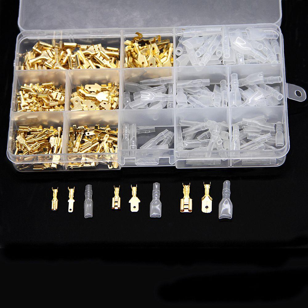 Set 120/135/270/360 đầu nối thiết bị đầu cuối luồn dây WUWOWU Fashyuner 2.8/ 4.8/ 6.3mm với vỏ bọc cách điện