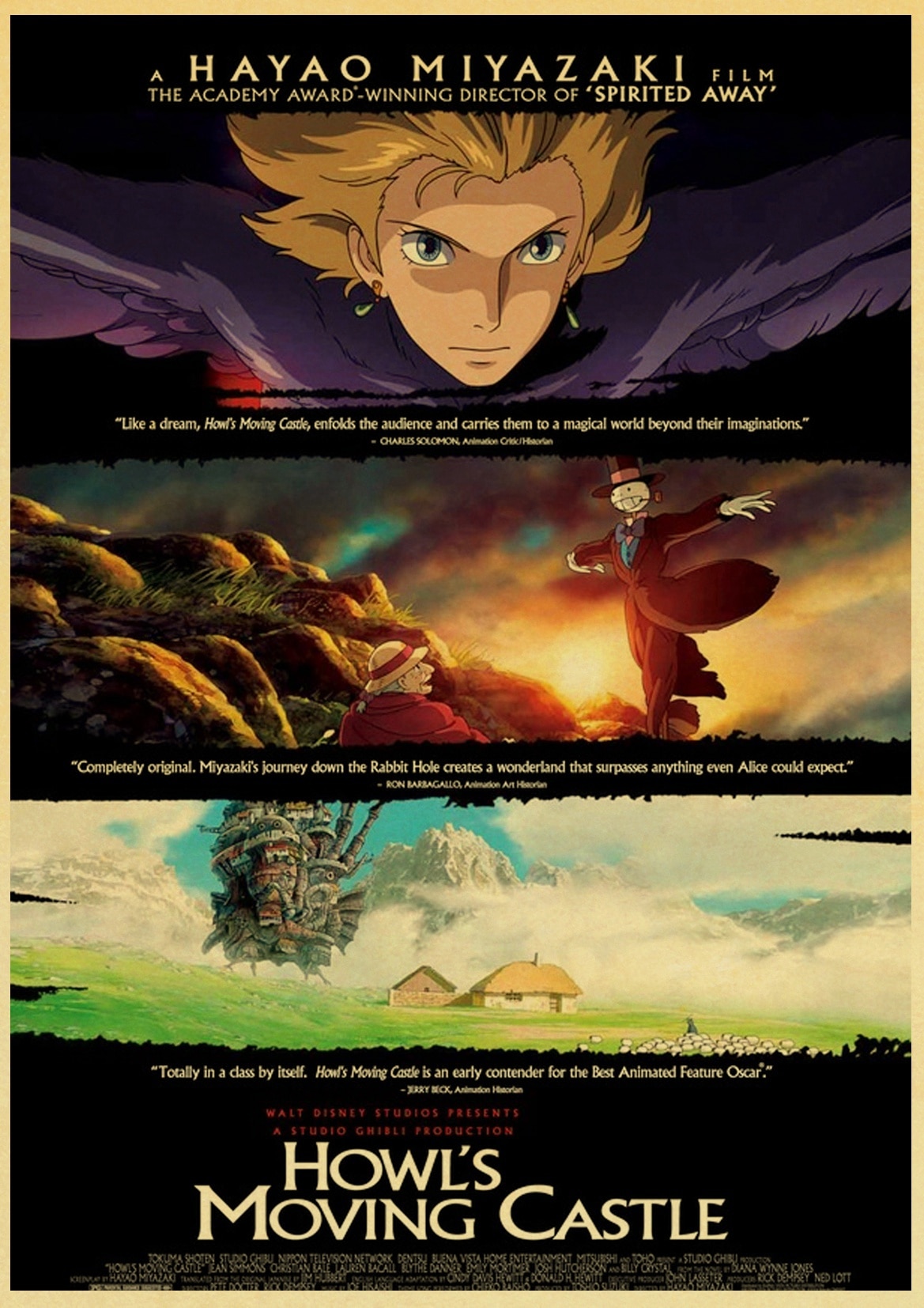 Poster Phim Hoạt Hình Miyazaki Hayao's Moving Castle