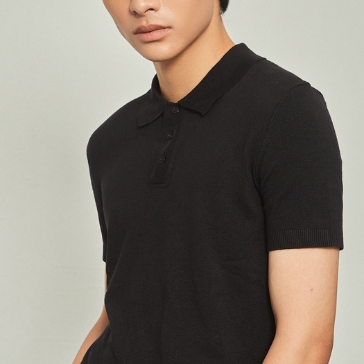 Áo polo nam premium đen HIGHWAY MENSWEAR Aston