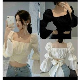 Áo voan kiểu nơ lưng xinh GB16090 mới