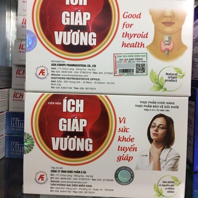 Ích Giáp Vương Hộp 30 viên - tăng cường sức khoẻ tuyến giáp