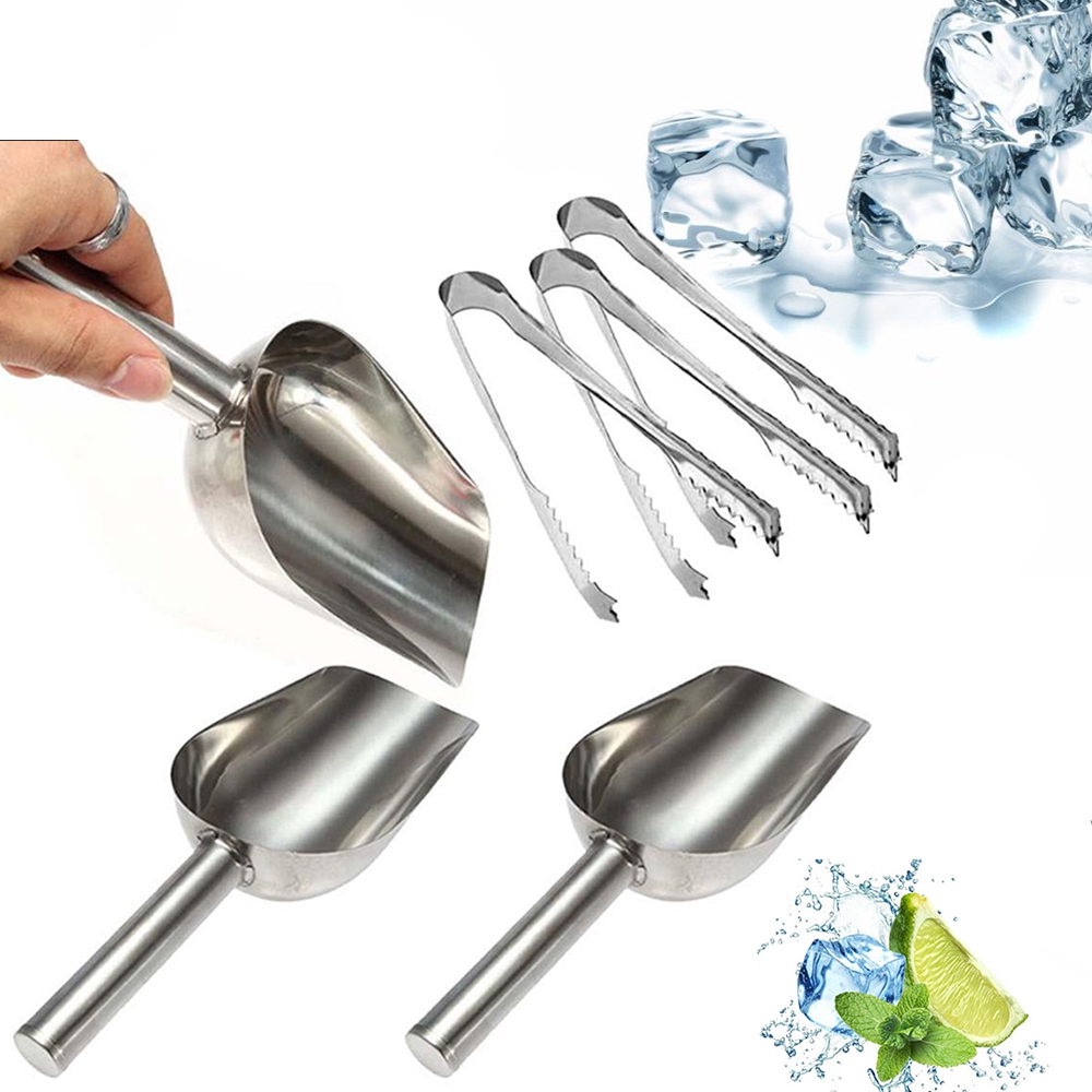 KRNY Stainless Steel Ice Shovel Multi-function Flour Scoop Kitchen Tools