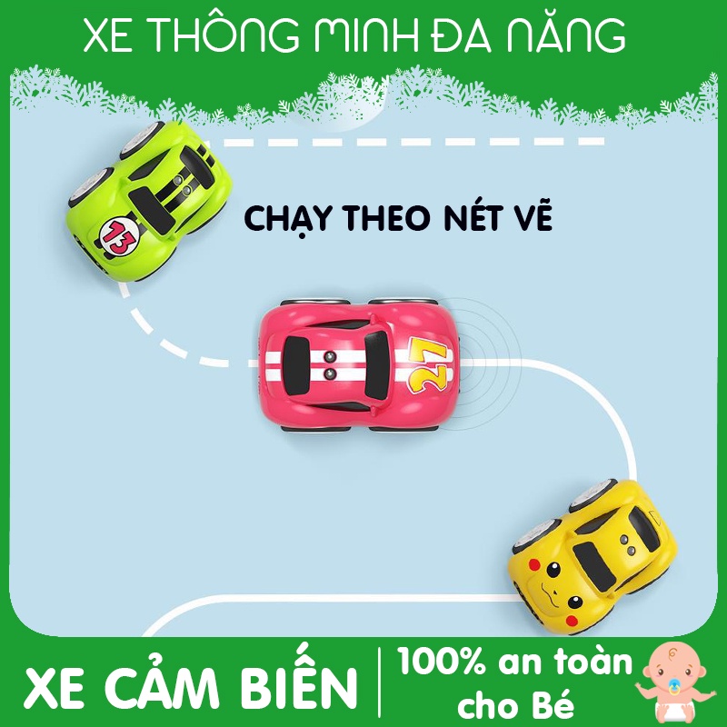 Xe đồ chơi cho bé ô tô điều khiển thông minh cảm biến đa năng chạy theo nét vẽ ZG001