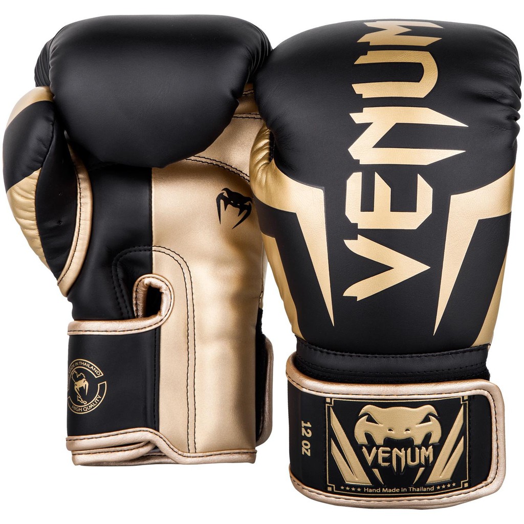 Găng tay boxing Venum Elite chính hãng - Đen/Vàng