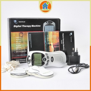 Máy massage xung điện Digital Therapy Machine SYK-208 có 4 miếng dán vật lý trị liệu cùng với 8 chế độ chức năng riêng