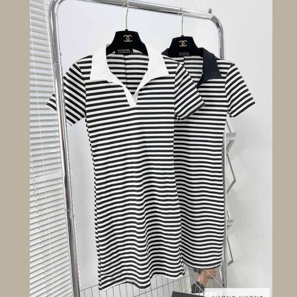 Váy body thiết kế sọc kẻ đầm body sang chảnh HN Clothing V48