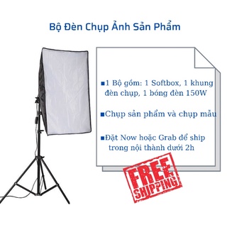 BỘ ĐÈN CHỤP ẢNH SẢN PHẨM/CHỤP MẪU- HÀNG CÓ SẴN- GIÁ ĐÃ BAO GỒM BÓNG ĐÈN 150W