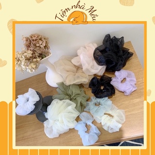 Scrunchies, dây buộc tóc vải