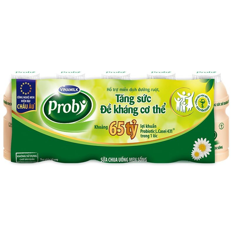 Lốc 5 Lọ Sữa Chua Uống Probi Vinamilk 65ml