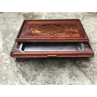 khay trà chân quỳ gỗ Cẩm