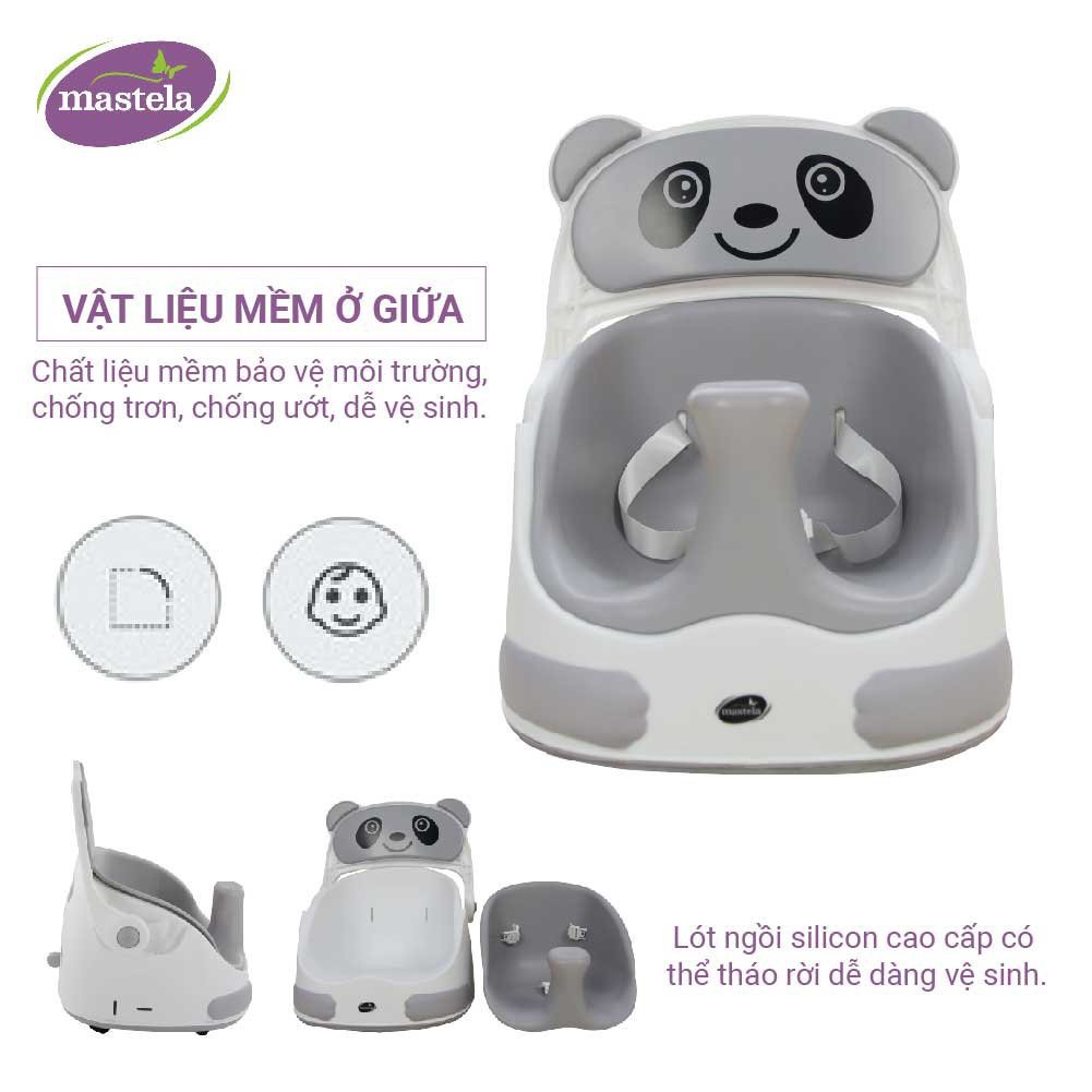 Ghế tập ngồi, ăn dặm kiêm xe kéo 3 in 1 đa năng cho bé Mastela 1018, lót silicon cao cấp - Bảo hành 12 tháng chính hãng