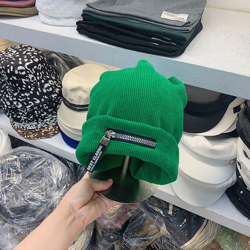 MŨ LEN NHUNG KHÓA KÉO CÁ TÍNH HÀNG CAO CẤP