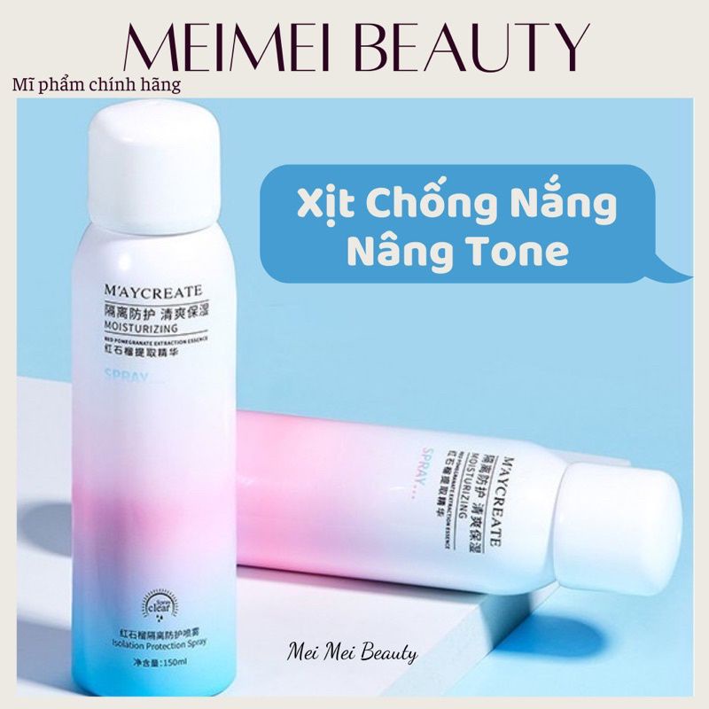 Xịt Chống Nắng Maycreate Nâng Tông Che Khuyết Điểm Hoàn Hảo