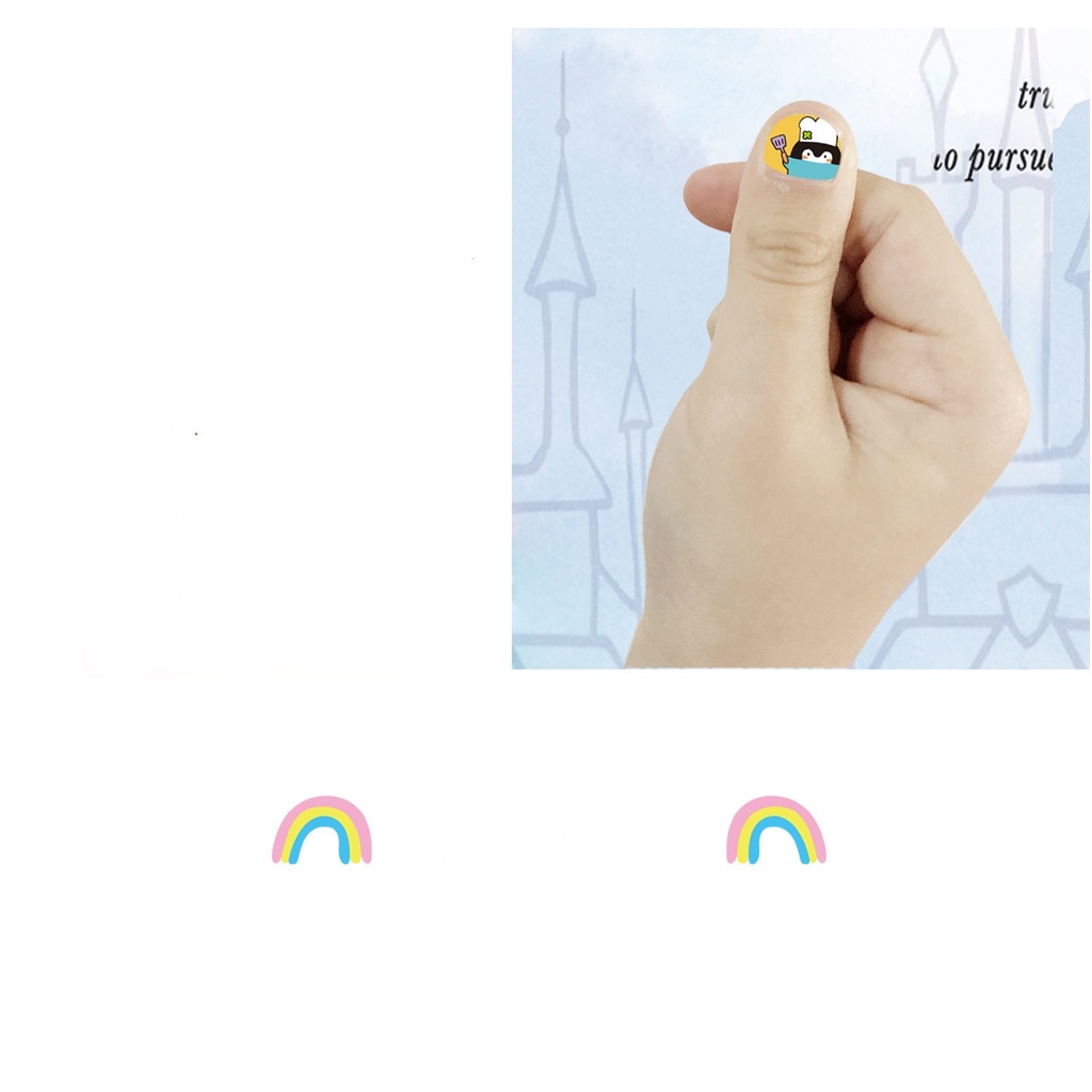 Miếng dán trang trí móng tay kiểu hình động vật 3d dễ thương