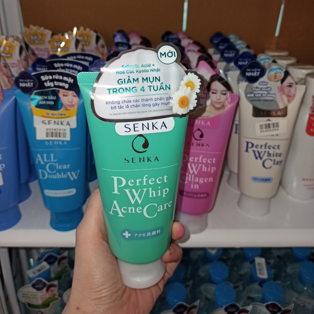 Sữa rửa mặt dành cho da mụn Senka perfect whip acne care