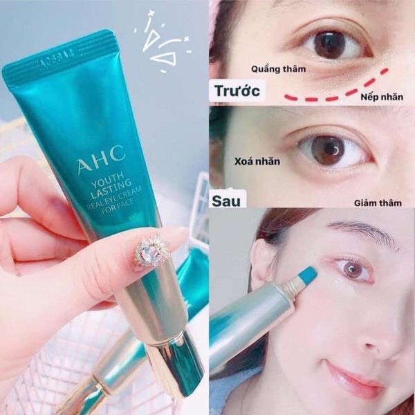 [Mẫu mới 2022] Kem Mắt AHC Ageless Real Eye Cream For Face 12ml &amp;30ml Hàn Quốc.