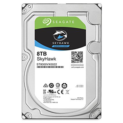 Ổ Cứng HDD Seagate SkyHawk Surveillance 8TB 7200RPM SATA3 6Gb/s 256MB Cache 3.5 inch Chính Hãng