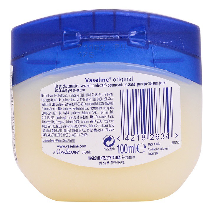 Sáp dưỡng ẩm Vaseline 100% Pure Petroleum jelly Original 368g đa năng