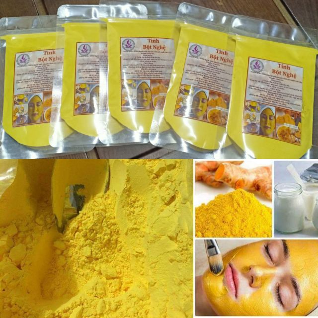 Sỉ 1kg tinh bột nghệ handmade đắp mặt trắng da&mờ nám