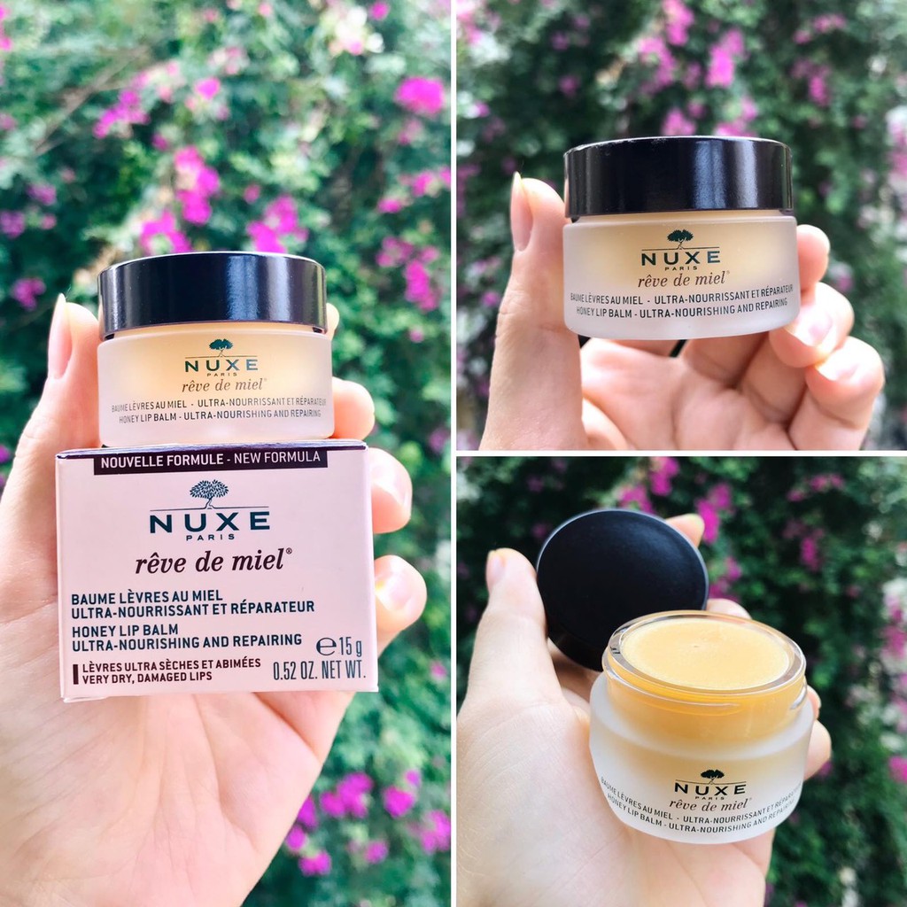 Hũ Dưỡng Môi Nuxe Reve de Miel Lip Balm 15g Giúp Môi Mềm Mịn, Giảm Thâm Môi Hàng Pháp Chuẩn - Tami STore